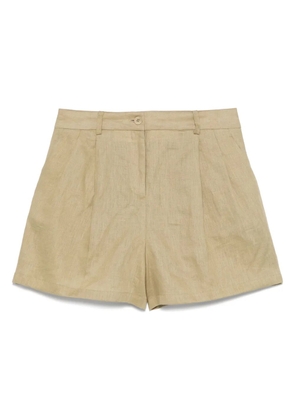 Semicouture linen shorts - Green