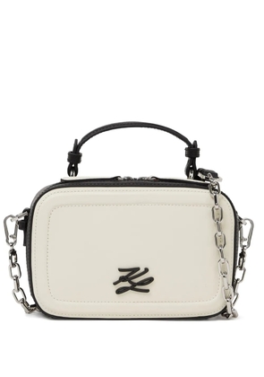 Karl Lagerfeld small K/Autograph leather cross body bag - Neutrals