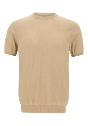 DIKTAT short-sleeve ribbed sweater - Neutrals