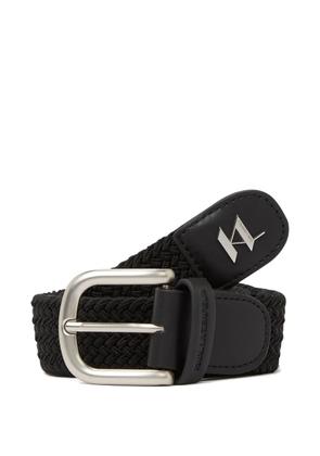 Karl Lagerfeld logo-plaque belt - Black