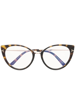TOM FORD Eyewear cat-eye frame glasses - Brown
