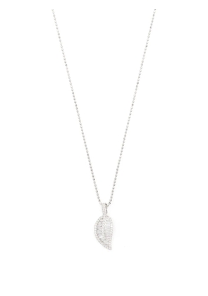 Anita Ko 18kt white gold diamond palm leaf necklace - Silver