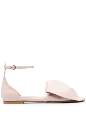 RED(V) bow detail flat sandals - Pink