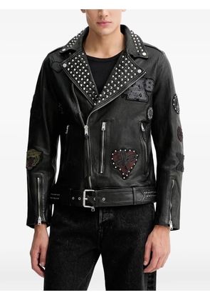 AllSaints Cole studded biker jacket - Black