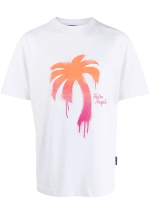 Palm Angels Palm Tree-print cotton T-shirt - White