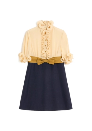 Valentino Garavani ruffled-sleeve mini dress - Blue