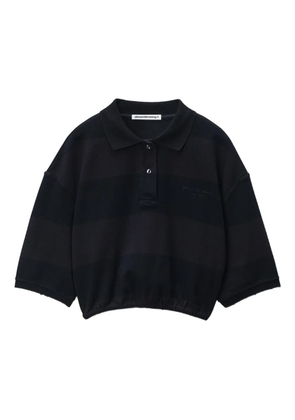 Alexander Wang cropped polo shirt - Black