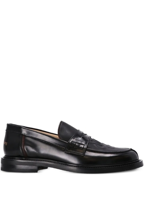Filling Pieces leather loafers - Black