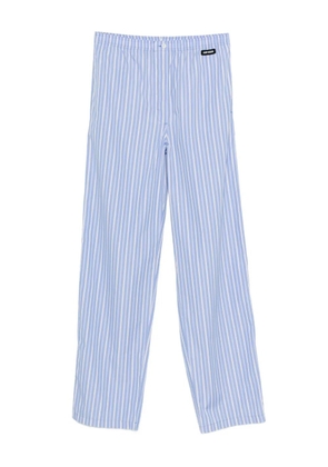 Miu Miu striped cotton trousers - Blue