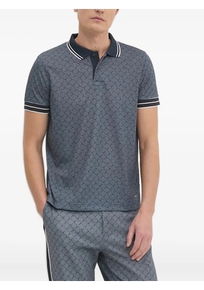 Joop! Talon Cornflower patterned tipped polo shirt - Blue