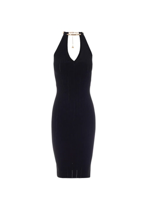 Elisabetta Franchi V-neck halterneck dress - Black