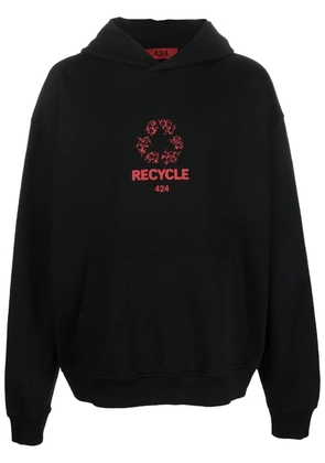 424 logo-print 'Recycle' hoodie - Black