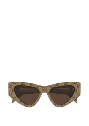Gucci Eyewear geometric-frame sunglasses - Neutrals