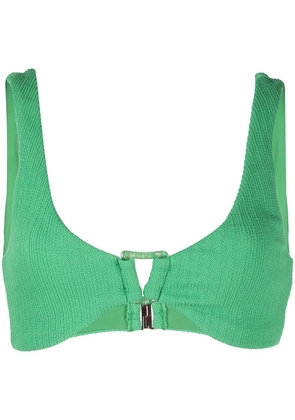 Simkhai Astrid textured bikini top - Green