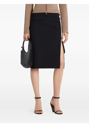 Courrèges asymmetric zip-detail skirt - Black