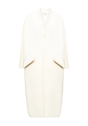 MM6 Maison Margiela asymmetric zip-front coat - White