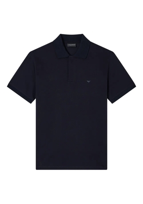 Emporio Armani logo-appliqué polo shirt - Blue