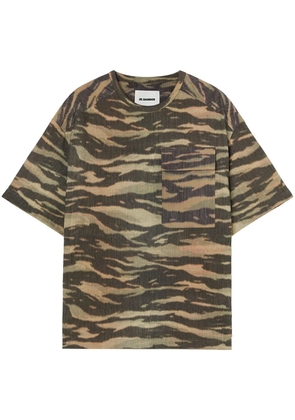 Jil Sander Printed cotton T-shirt - Green