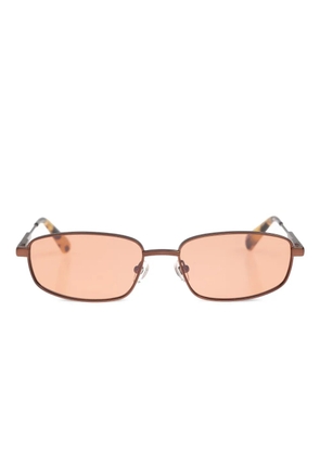 Jacquemus rectangle-frame sunglasses - Brown