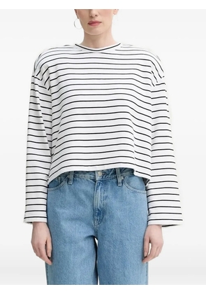 Gestuz striped long-sleeve top - White