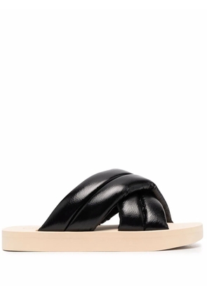 Proenza Schouler crossover slide sandals - Black