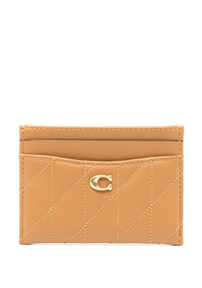 Coach quilted pillow cardholder - Brown
