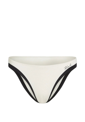 Karl Lagerfeld Signature cheeky bikini bottoms - Neutrals
