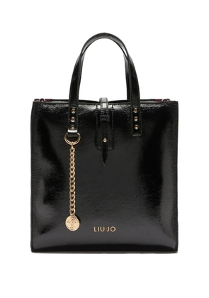 LIU JO patent leather studded satchel - Black