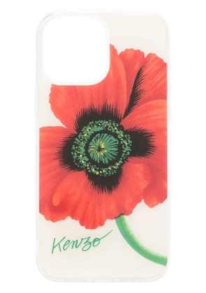 Kenzo Poppy-print iPhone 13 Max Pro case - Red