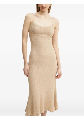 Bardot Rochie textured midi dress - Neutrals