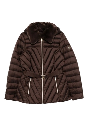 Michael Michael Kors logo-plaque jacket - Brown