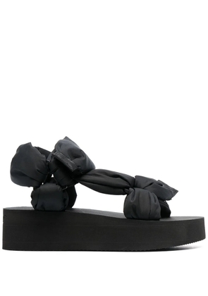 RED(V) strappy flatform sandals - Black