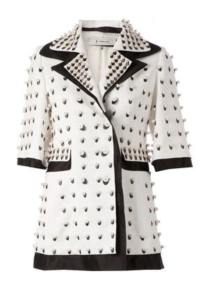Anrealage pearls embellished coat - White