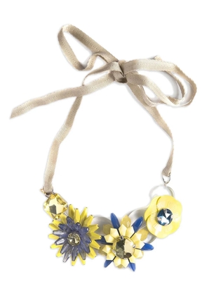 Marina Fossati Margaret floral-embellishment necklace - Yellow