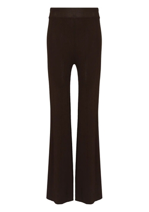REMAIN Solaima flared knitted trousers - Brown