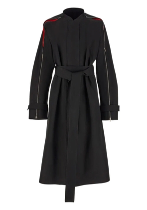 Ferragamo zip-detail belted trench coat - Black