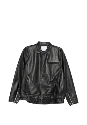 sacai zip detail jacket - Black