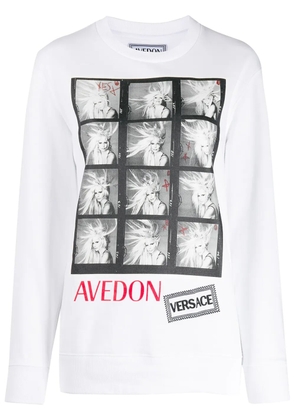 Versace Avedon photo print T-shirt - White