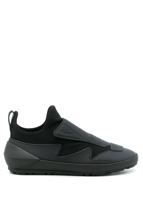 Ferragamo leather sock style sneakers - Black