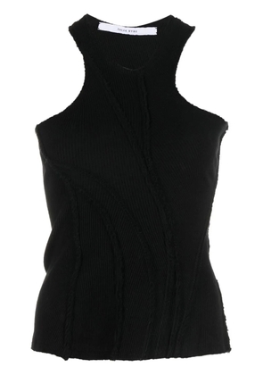 Talia Byre rib-knit halterneck tank top - Black