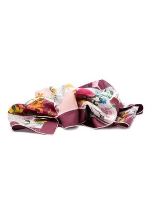 Gucci Flora-print silk scarf - White