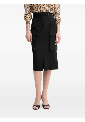 GUESS USA flap-pocket midi skirt - Black