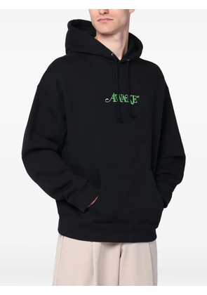 Awake NY logo-embroidered hoodie - Black