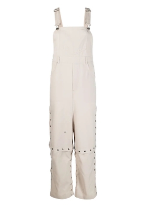 Weinsanto convertible studded wide-leg overalls - Neutrals