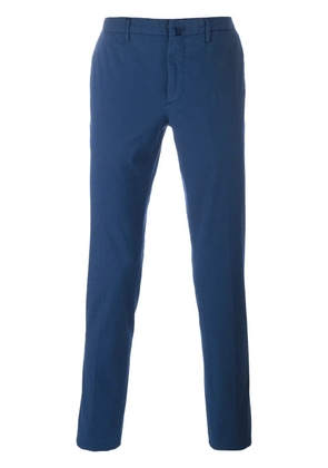 Incotex pleated skinny chinos - Blue