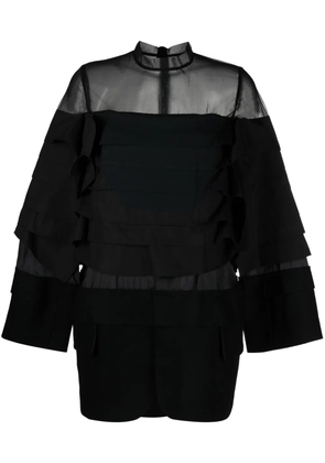 sacai layered-effect panelled minidress - Black