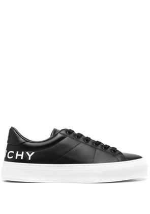 Givenchy logo-print leather sneakers - Black