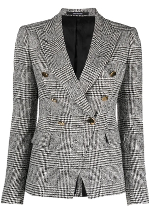 Tagliatore check-print double-breasted blazer - Black