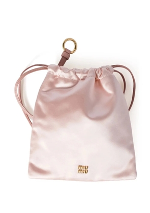 Miu Miu satin makeup bag - Pink
