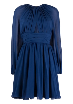 Giambattista Valli cut-out chiffon minidress - Blue